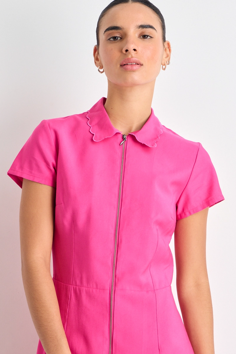 VESTIDO CORTO FUCSIA MUJER IO - 2