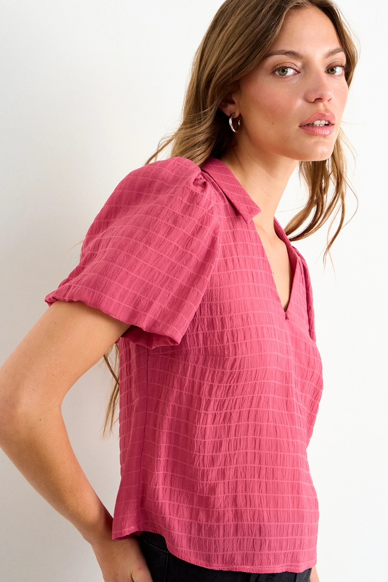 BLUSA LISA FUCSIA MUJER IO - 2