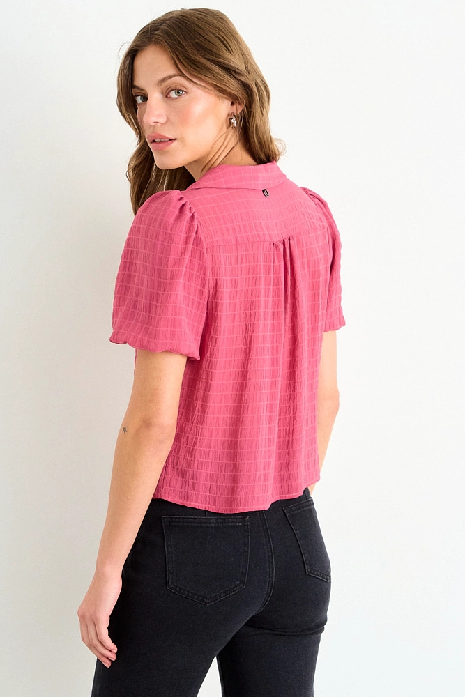 BLUSA LISA FUCSIA MUJER IO - 3