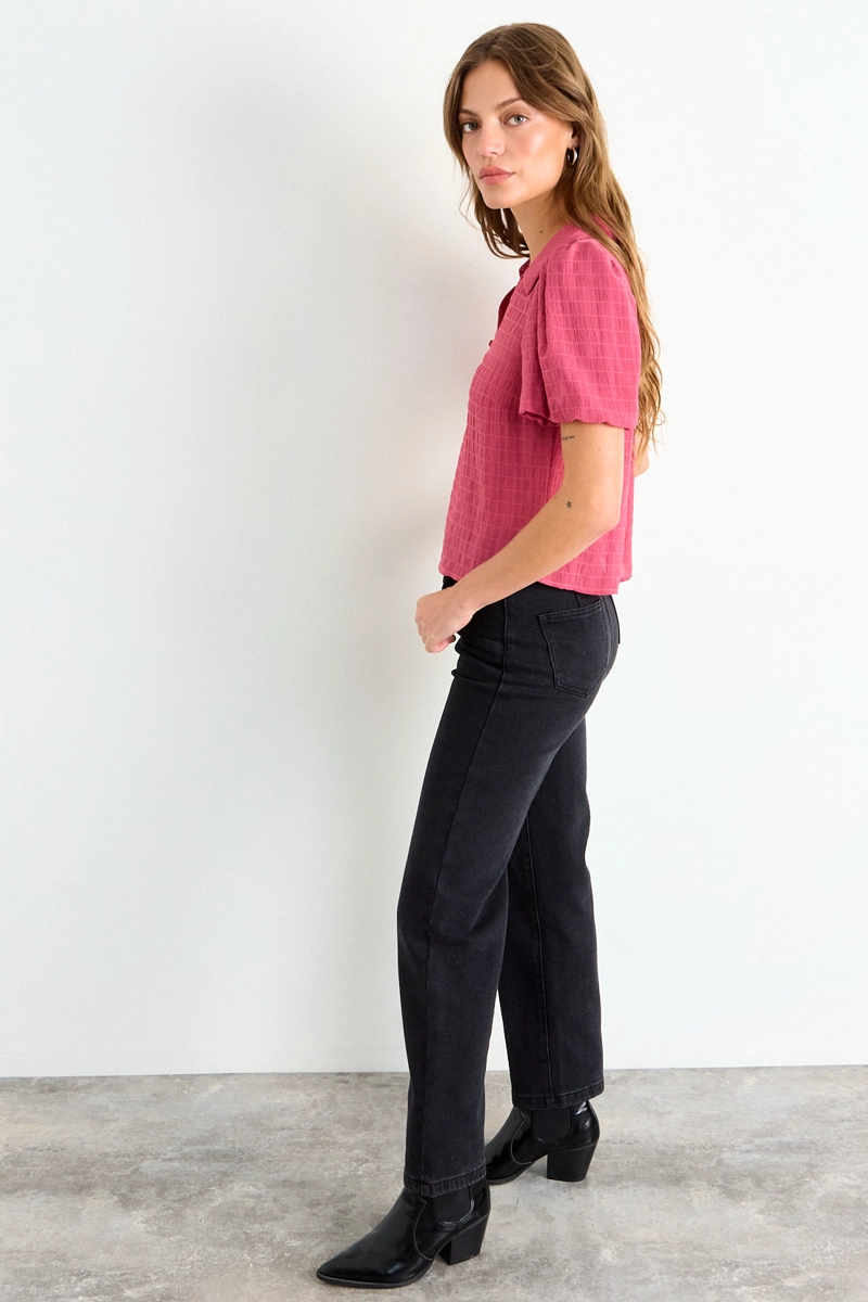 BLUSA LISA FUCSIA MUJER IO - 5