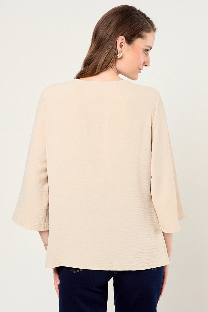 BLUSA LISA BEIGE MUJER MAGRIFFE - 3