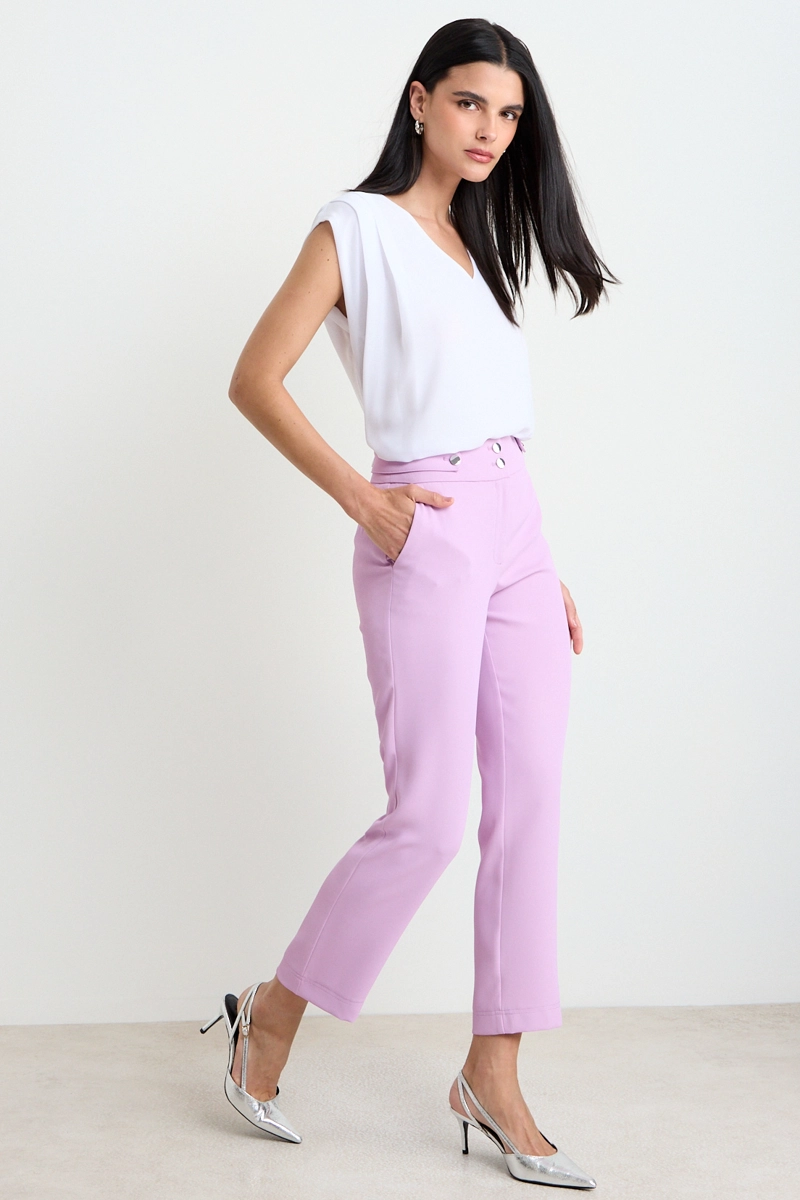 PANTALON LISO MORADO MUJER ASH - 5