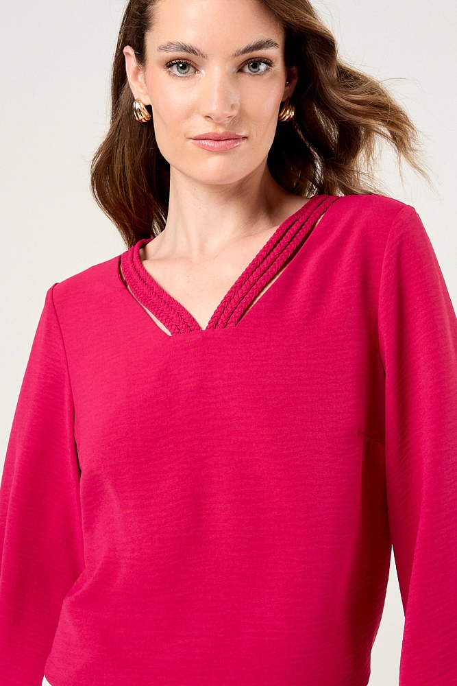 BLUSA LISA FUCSIA MUJER MAGRIFFE - 2