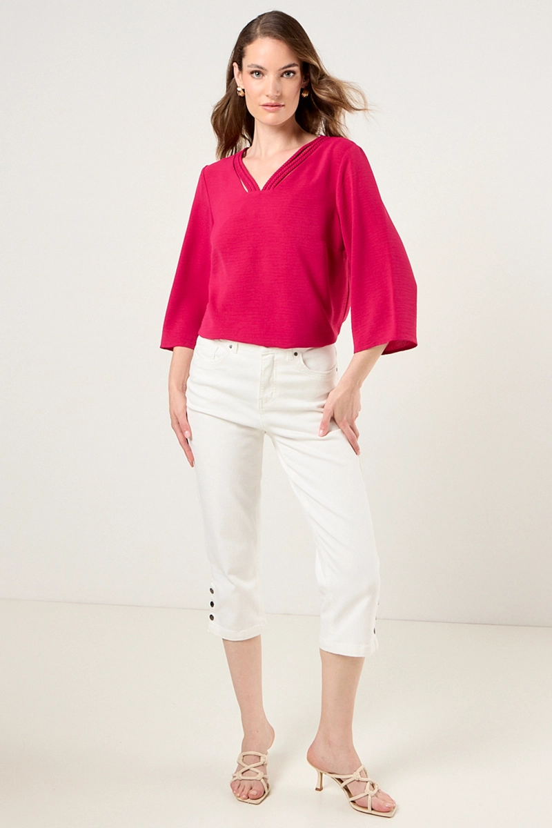 BLUSA LISA FUCSIA MUJER MAGRIFFE - 4