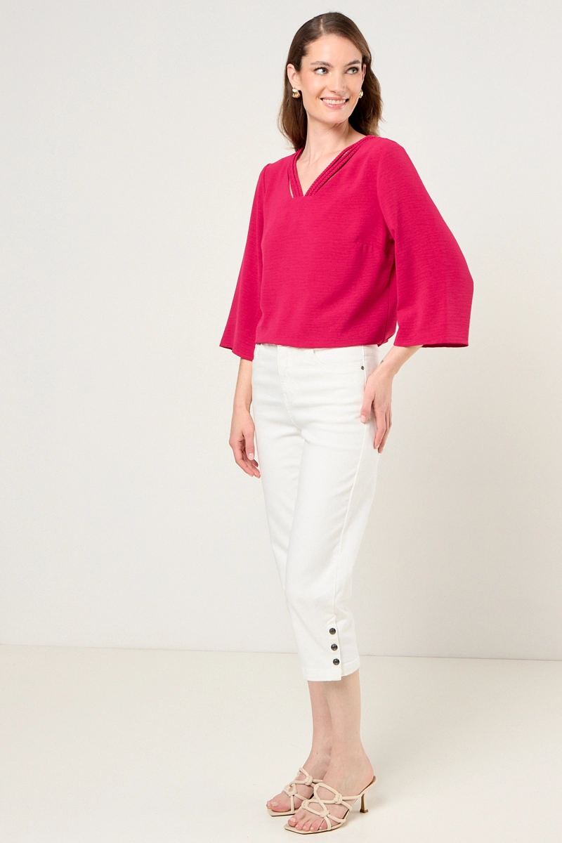BLUSA LISA FUCSIA MUJER MAGRIFFE - 5