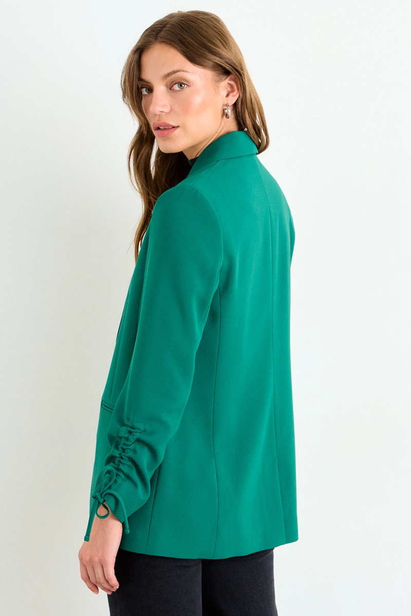 BLAZER LISO VERDE ESMERALDA MUJER IO - 3