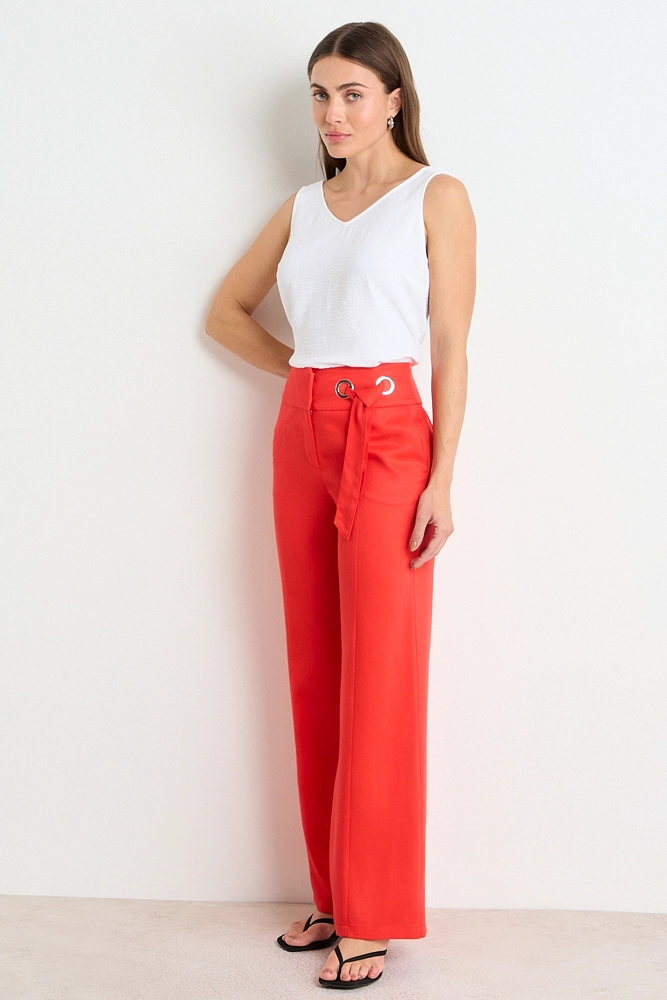 PANTALON LISO ROJO MUJER ASH - 5