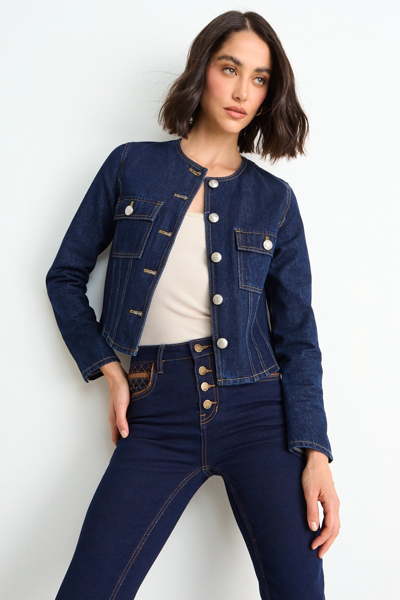 CASACA LISA AZUL MUJER ASH - 2