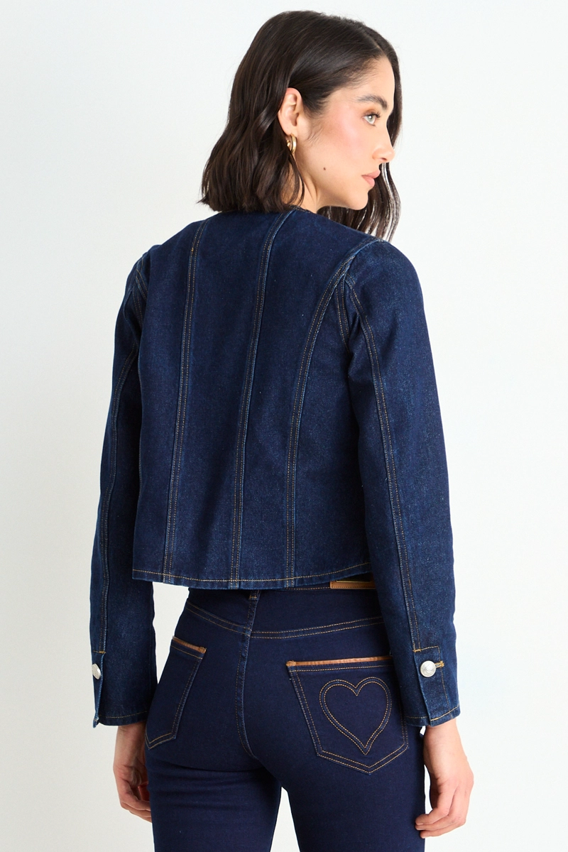 CASACA LISA AZUL MUJER ASH - 3