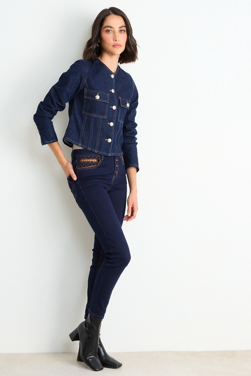 CASACA LISA AZUL MUJER ASH - 5