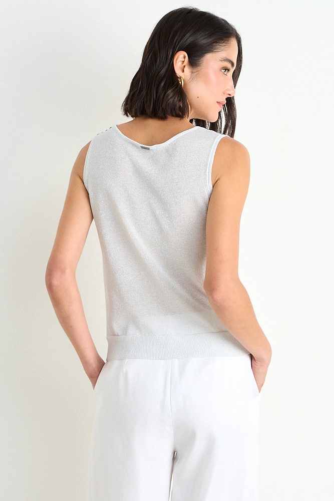 POLERA TEJIDA CRUDO MUJER ASH - 3