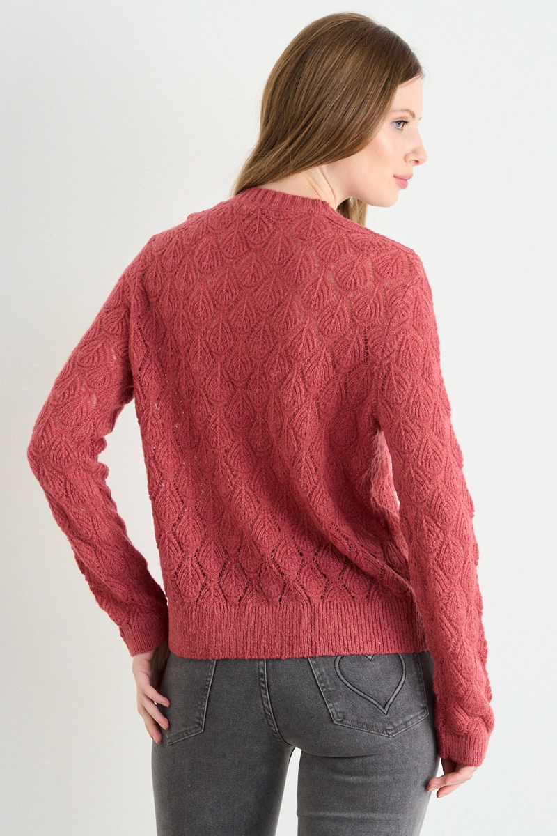 SWEATER CALADO NARANJO MUJER ASH - 3