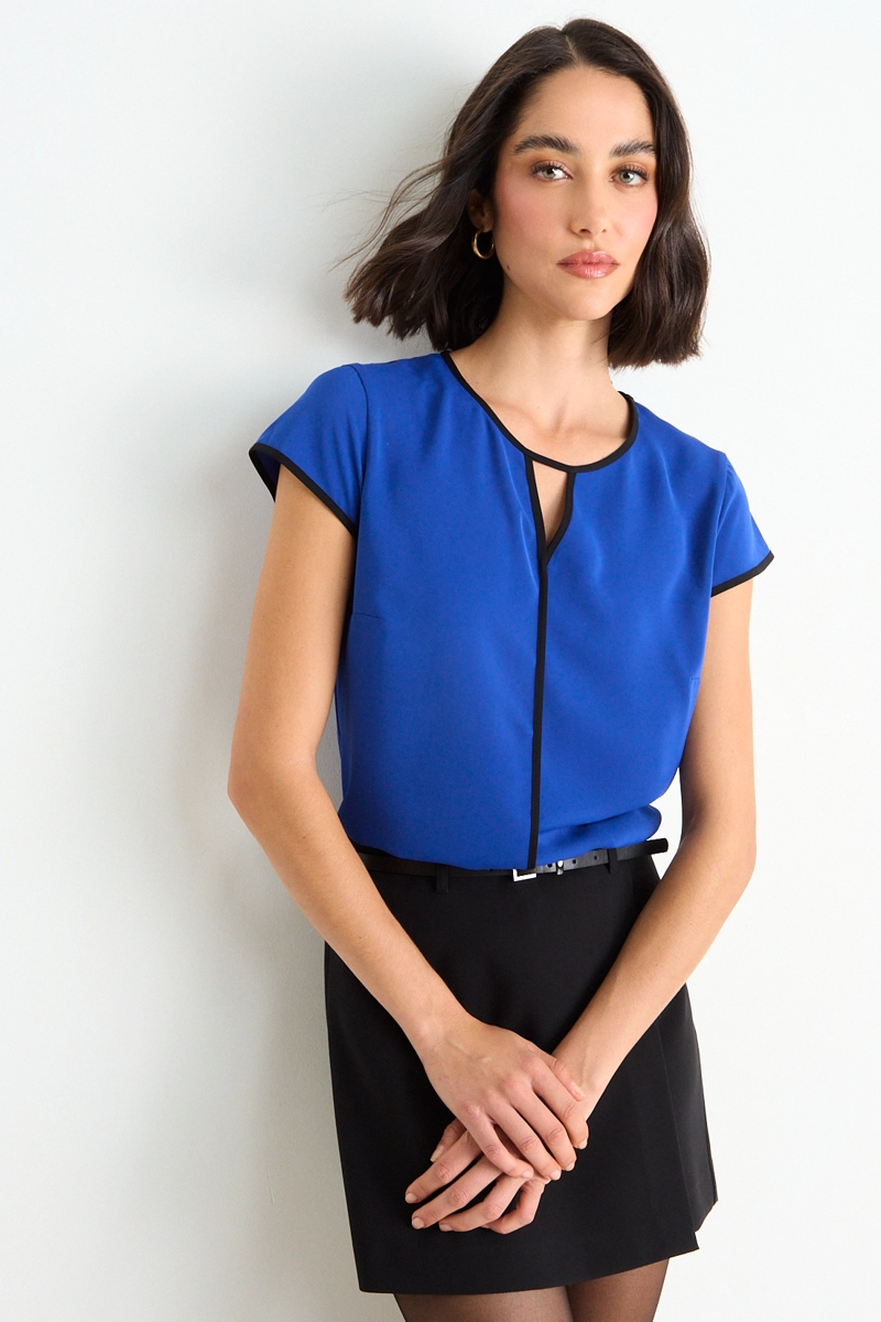 BLUSA LISA AZUL MUJER ASH - 1