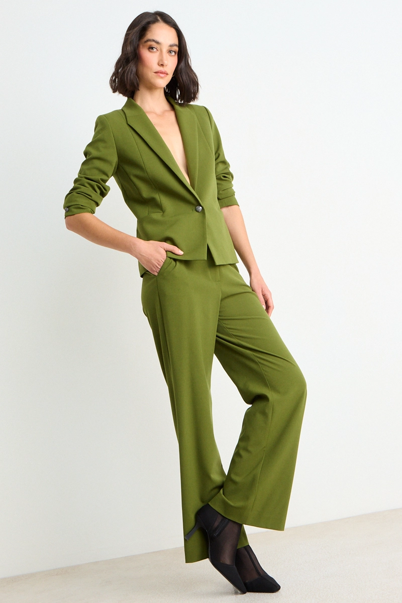 BLAZER LISO VERDE MUJER ASH - 5