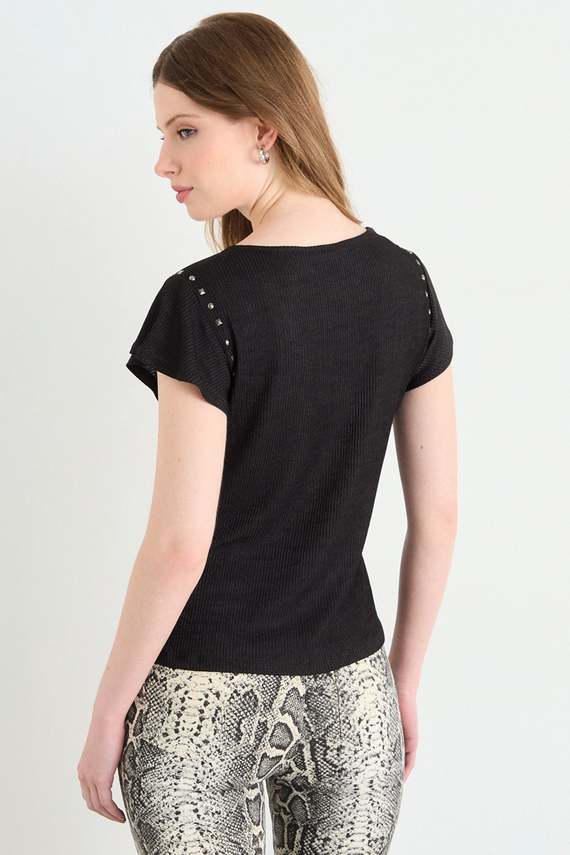 POLERA LISA NEGRO MUJER ASH - 3