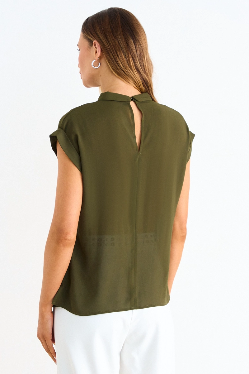 BLUSA LISA VERDE MUJER ASH - 3