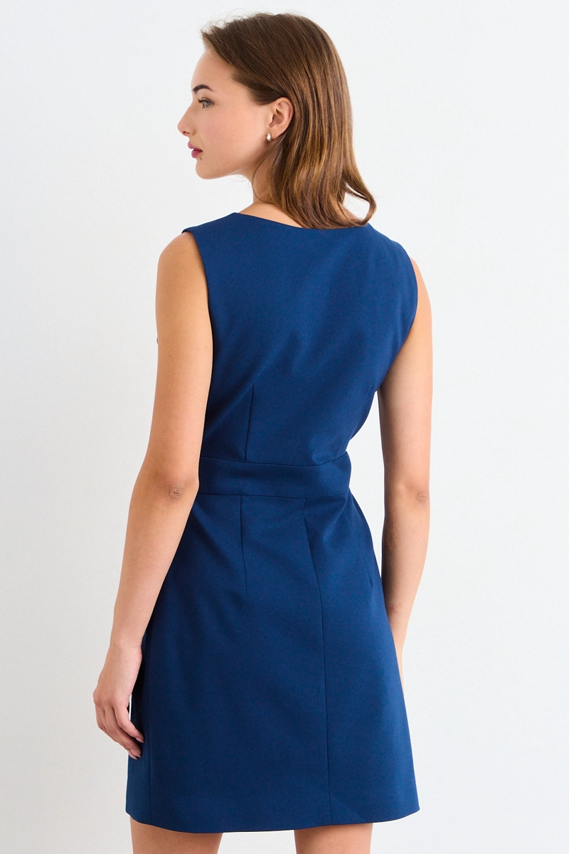 VESTIDO TIPO JUMPER SIN MANGAS AZUL MUJER ASH - 3