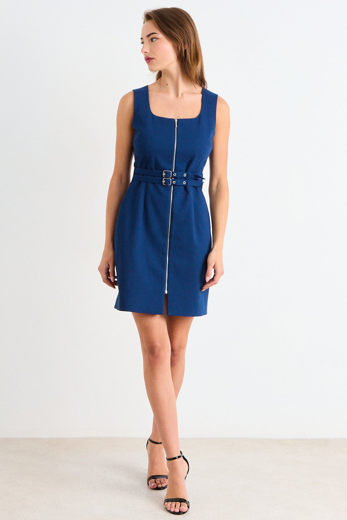 VESTIDO TIPO JUMPER SIN MANGAS AZUL MUJER ASH - 5