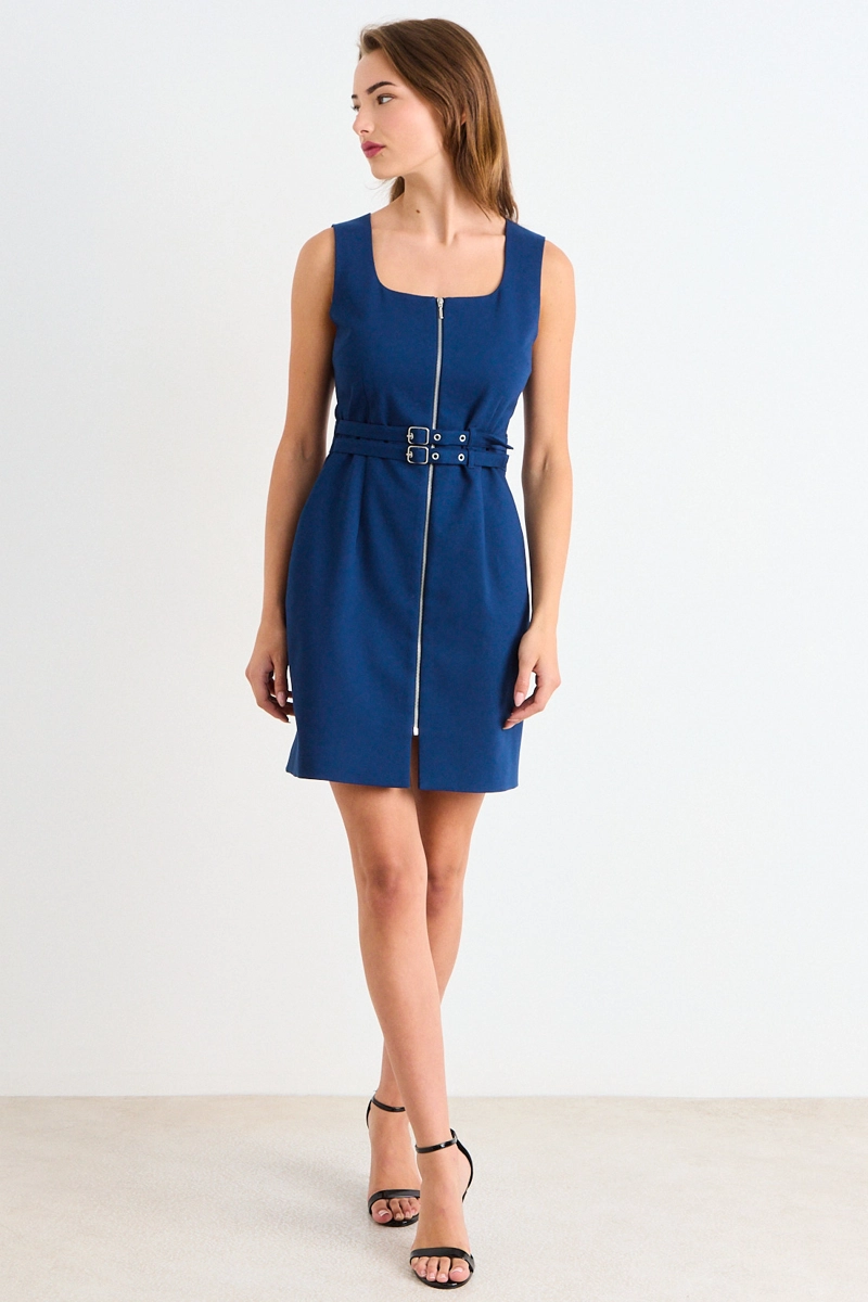 VESTIDO TIPO JUMPER SIN MANGAS AZUL MUJER ASH - 5