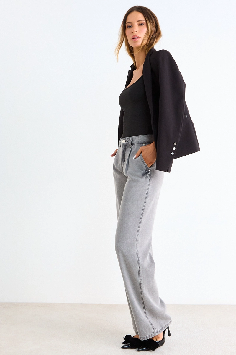 JEANS CARGO GRIS MUJER ASH - 5