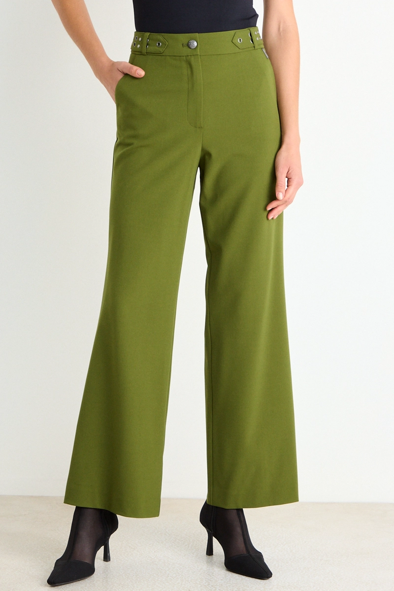 PANTALON LISO VERDE MUJER ASH - 2