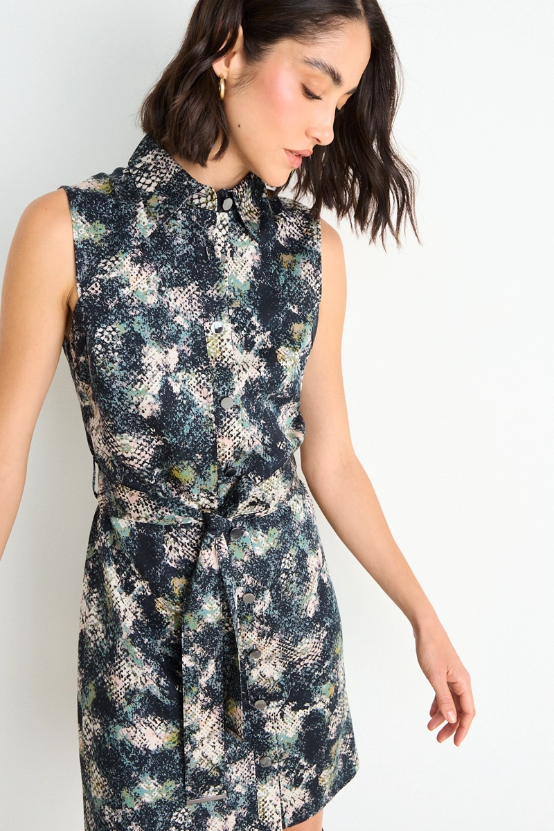 VESTIDO PRINT NEGRO MUJER ASH - 1