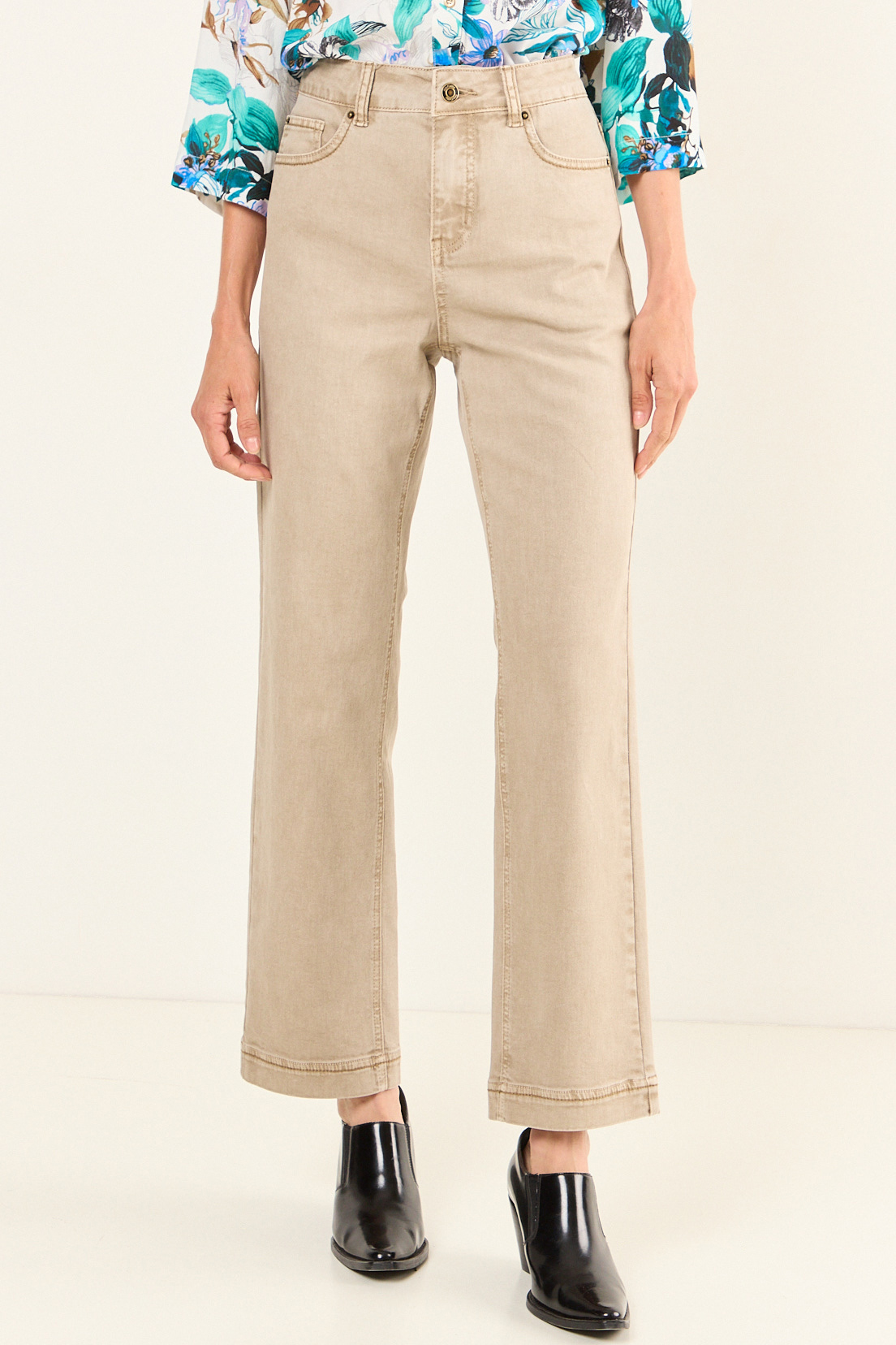 JEANS LISO BEIGE MUJER MAGRIFFE - 2