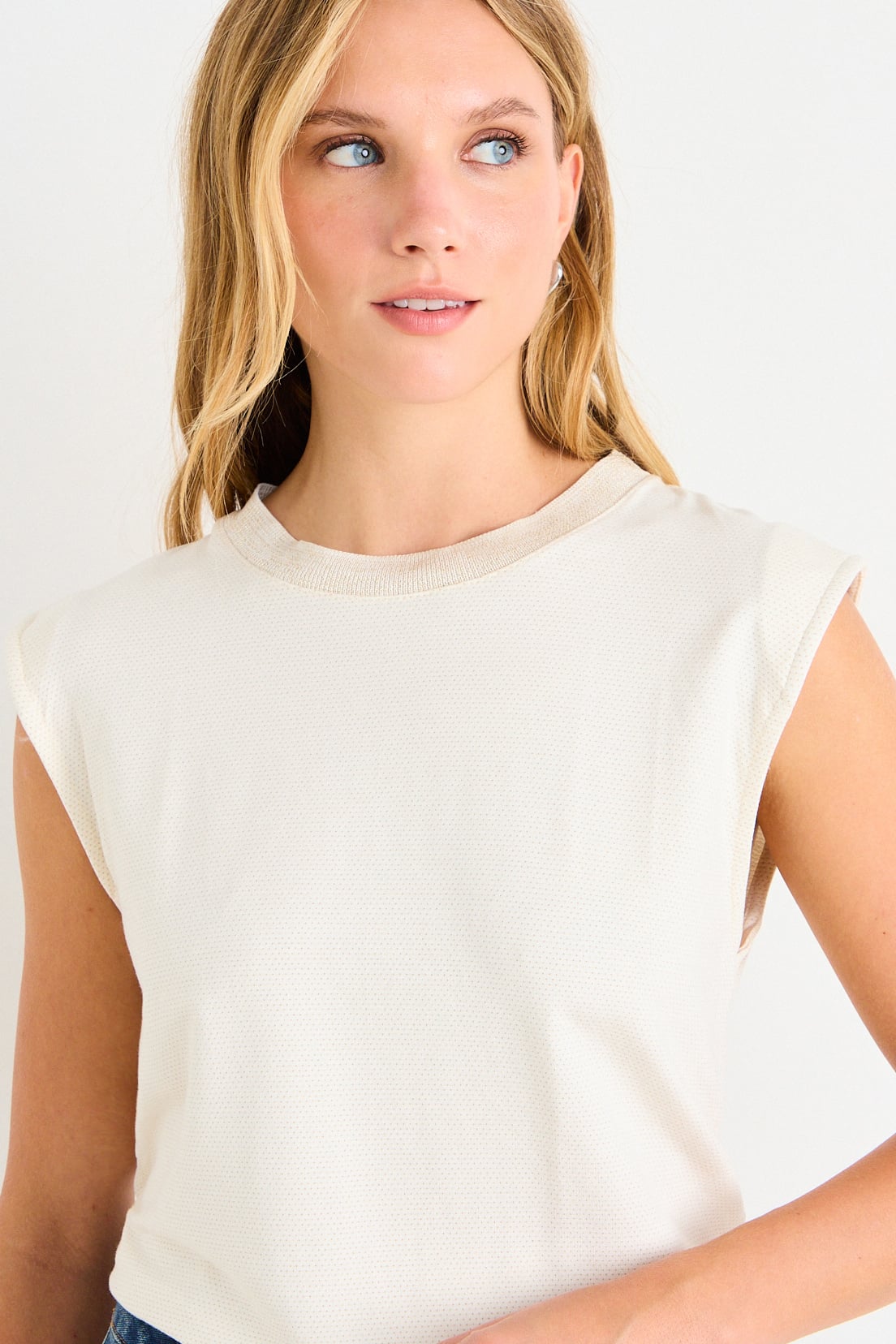 POLERA LISA CRUDO MUJER ASH - 1