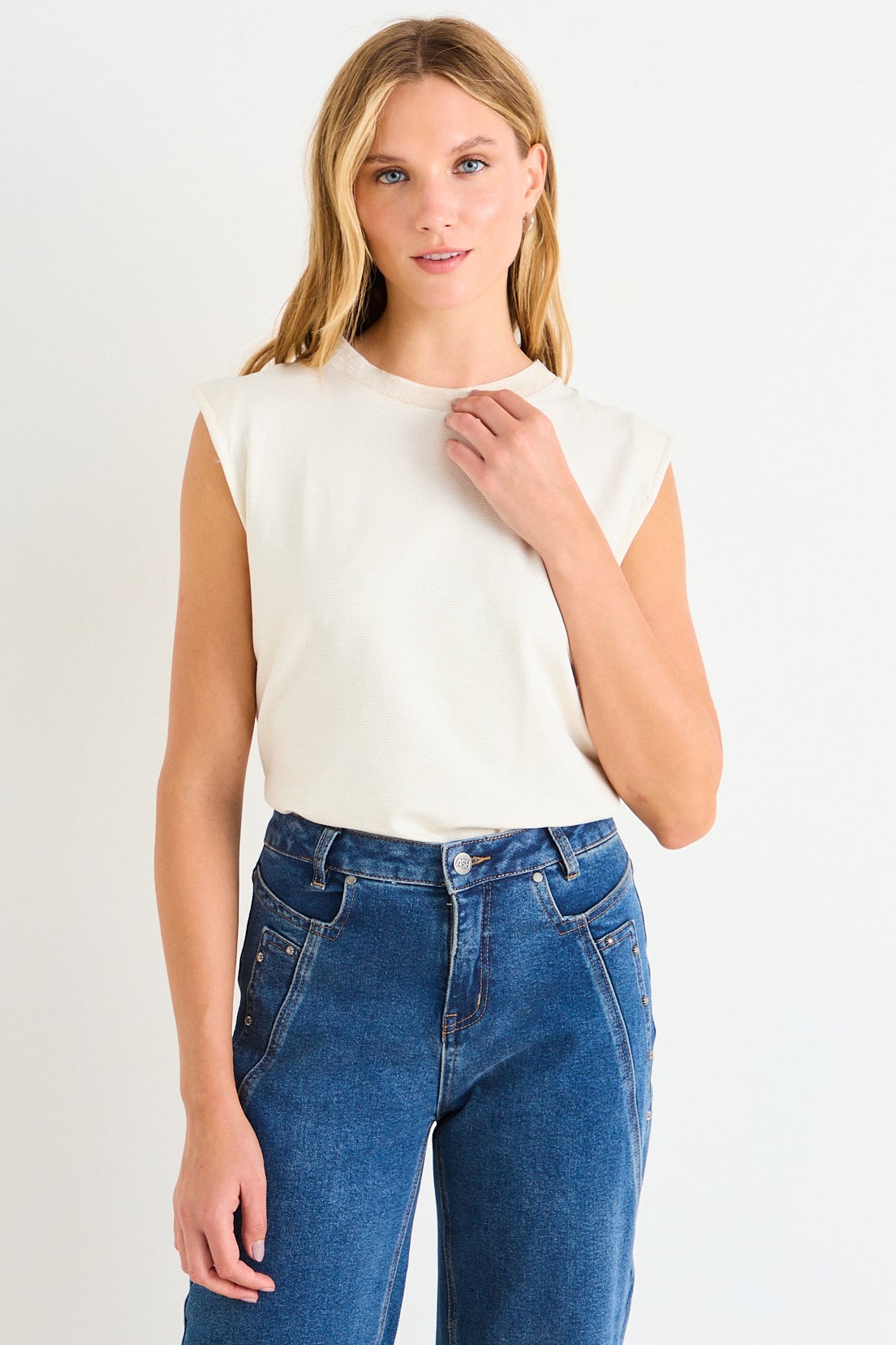 POLERA LISA CRUDO MUJER ASH - 2