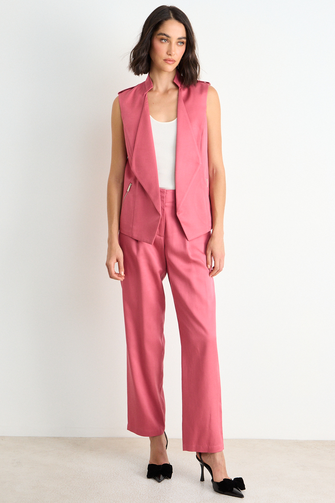 TAPADO LISO SIN MANGAS ROSA CORAL MUJER ASH - 4