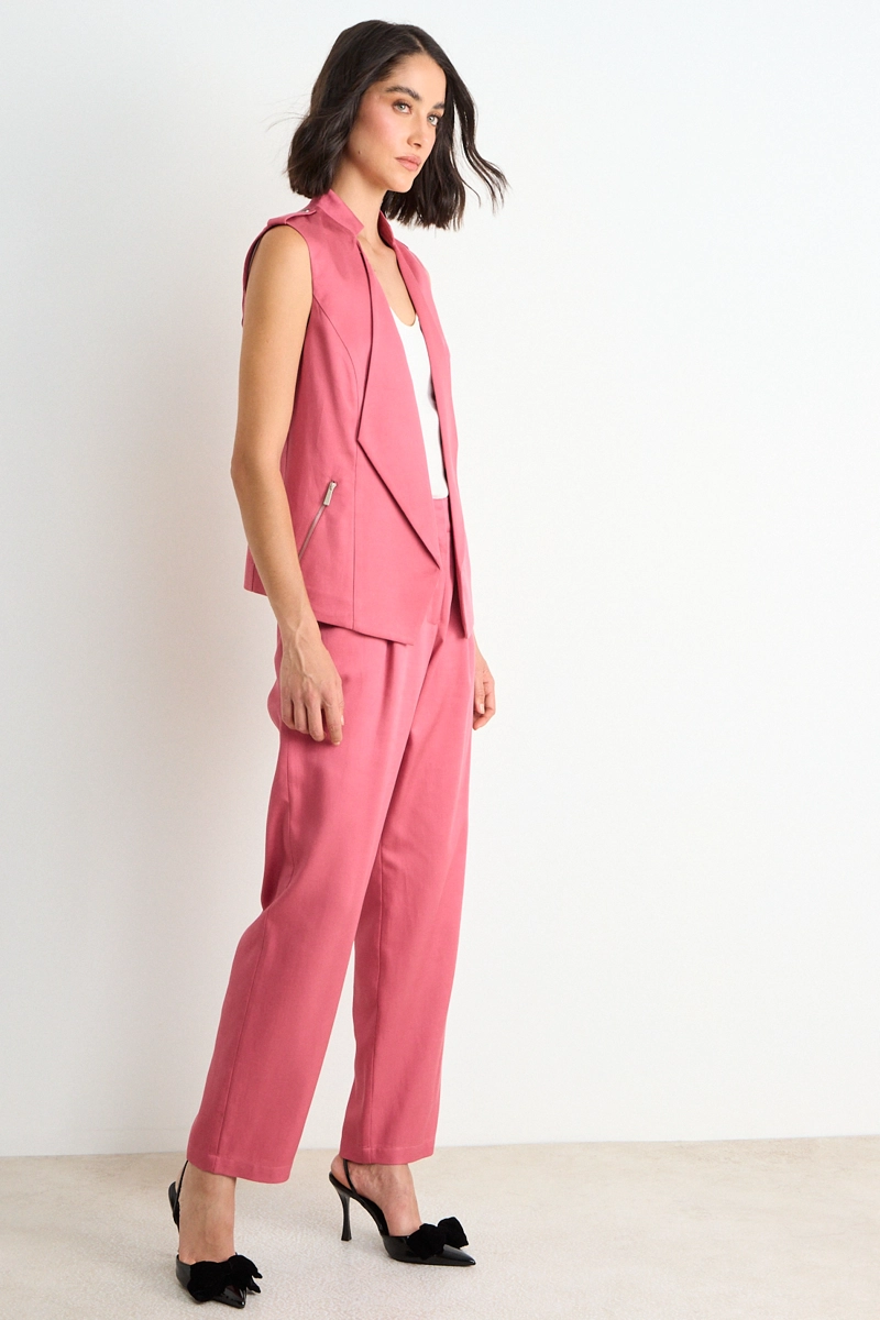 TAPADO LISO SIN MANGAS ROSA CORAL MUJER ASH - 5