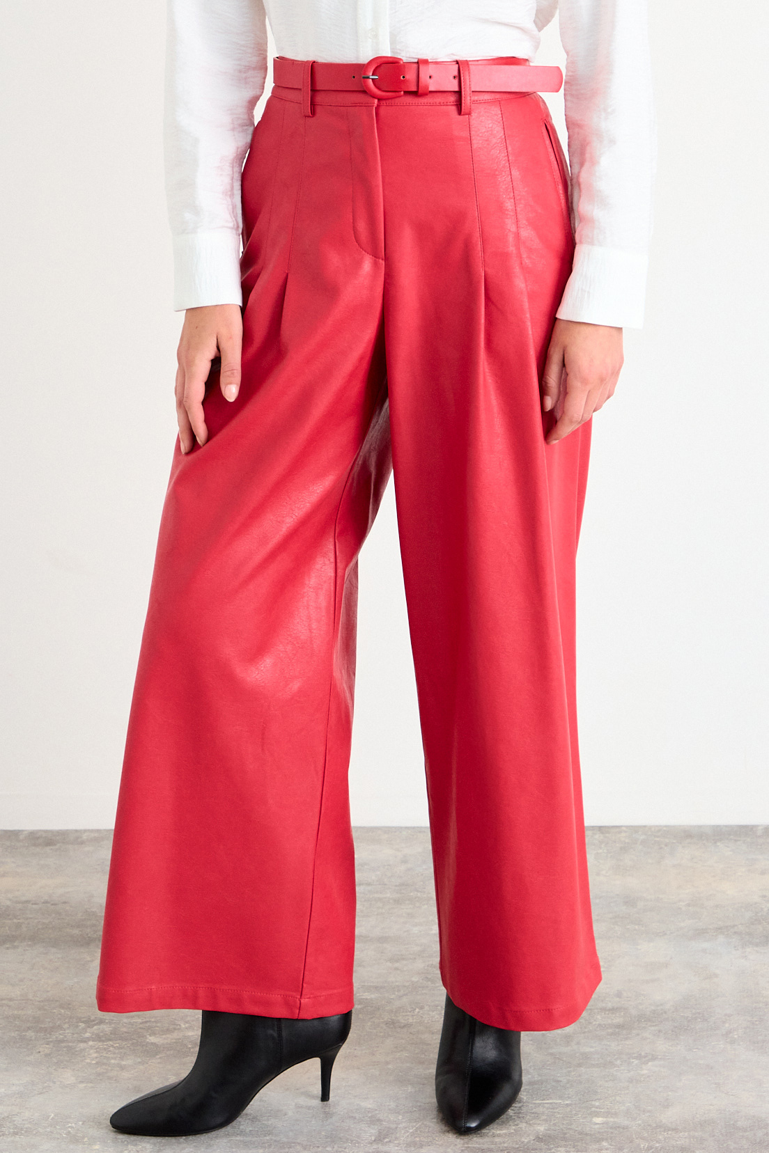 PANTALON LISO ROJO CORAL MUJER IO - 3