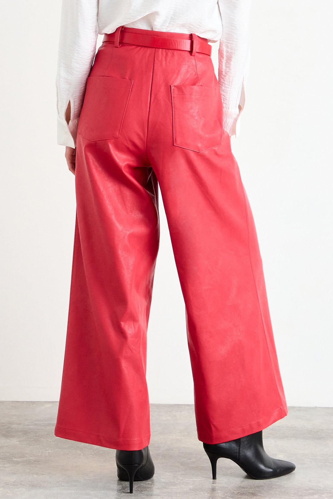 PANTALON LISO ROJO CORAL MUJER IO - 4