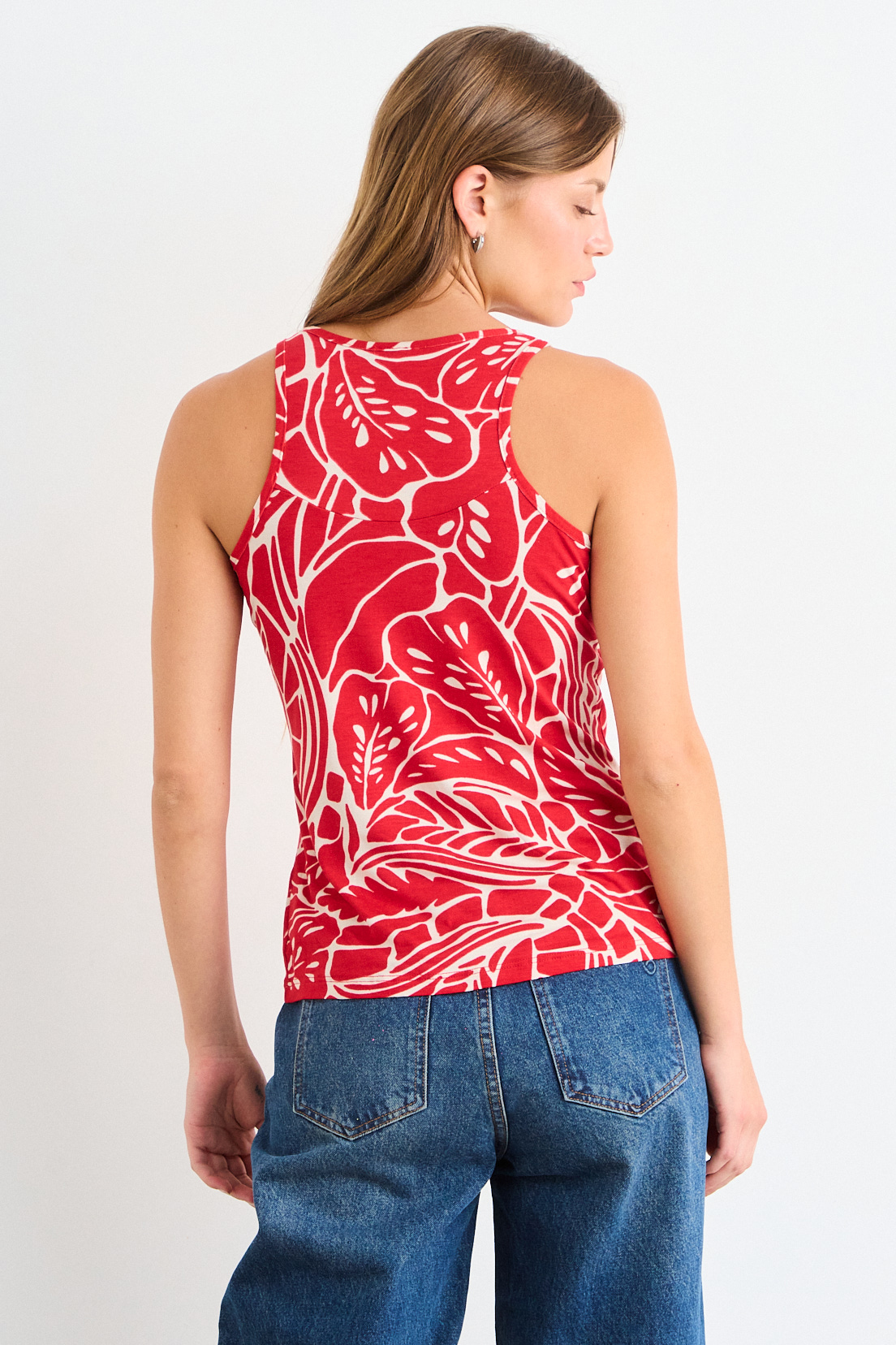 POLERA SIN MANGAS FANTASIA ROJO MUJER IO - 3