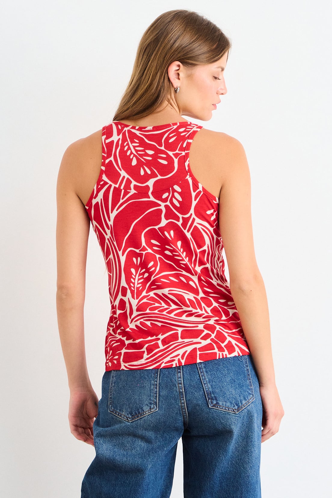 POLERA SIN MANGAS FANTASIA ROJO MUJER IO - 3