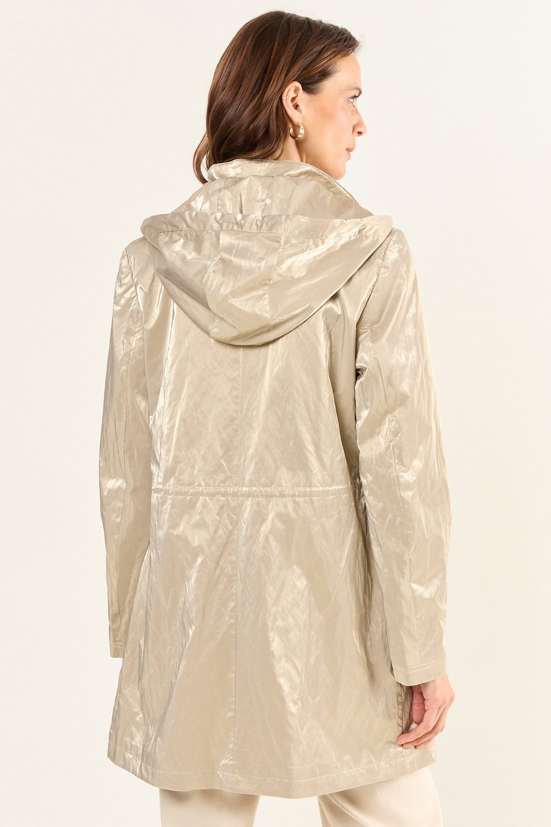 TRENCH METALIZADO BEIGE MUJER MAGRIFFE - 3