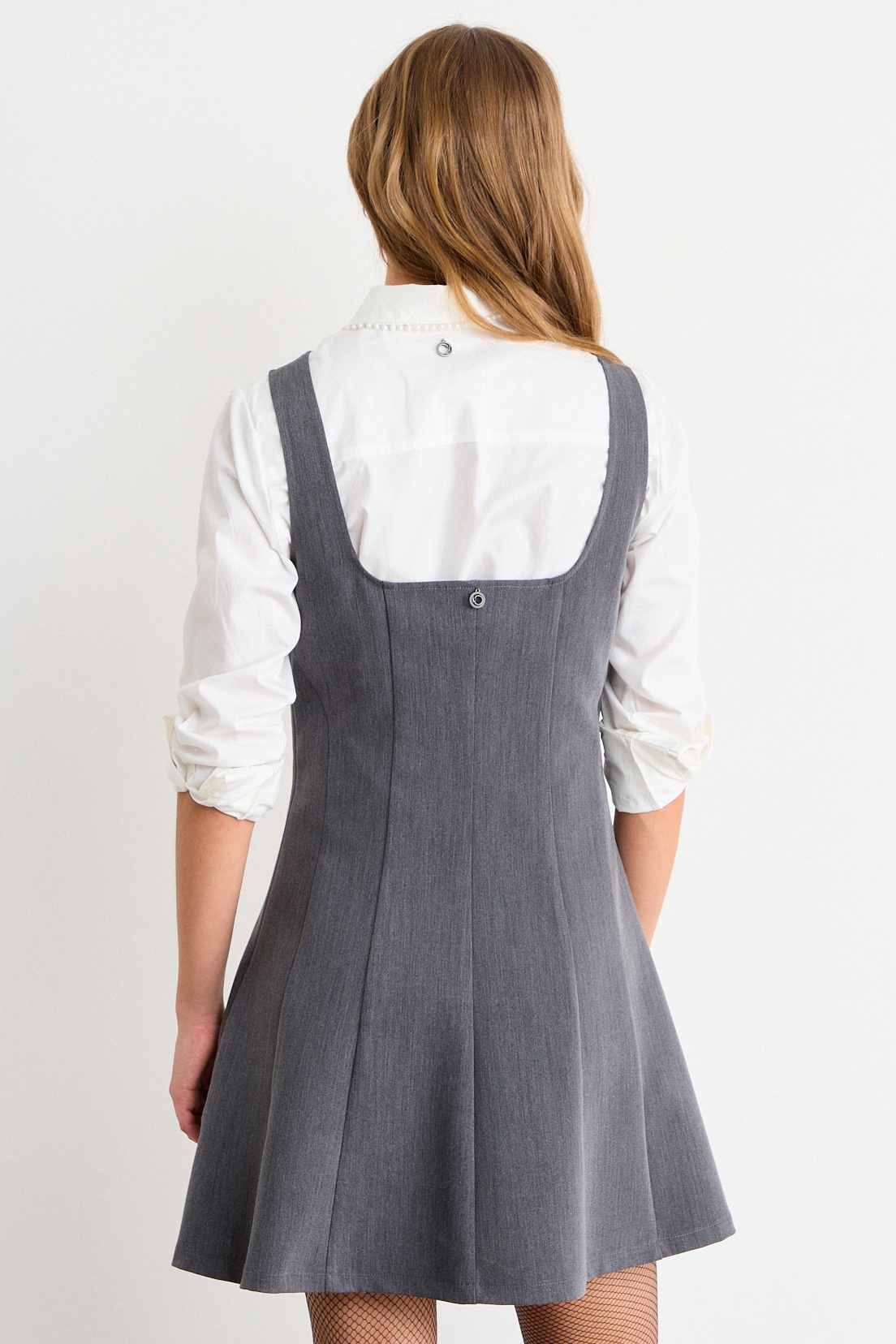VESTIDO LISO GRIS MUJER IO - 3