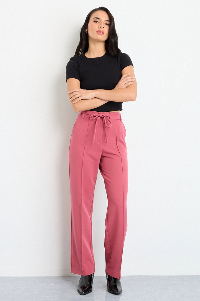PANTALON LISO ROSADO MUJER IO - 1