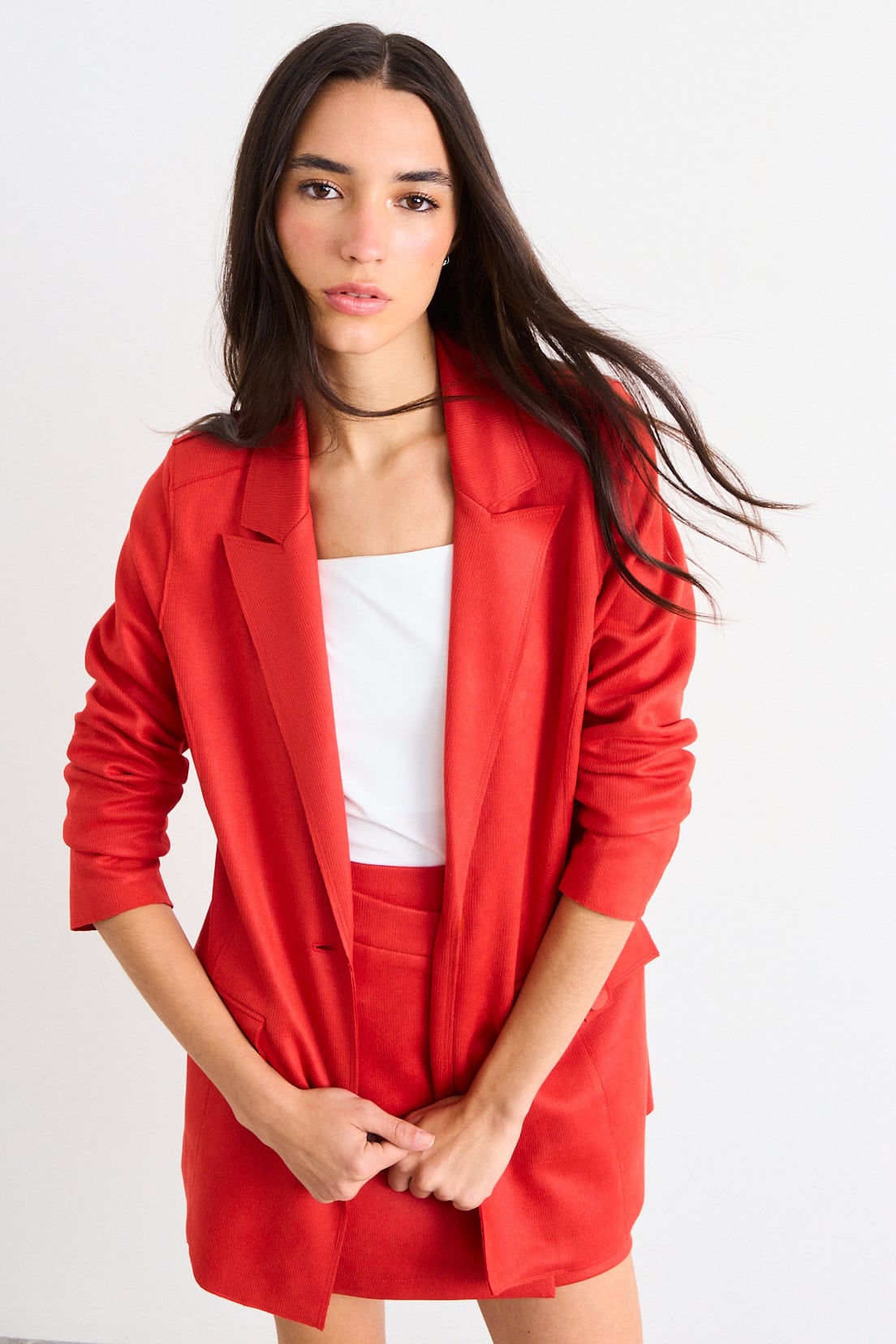 BLAZER LISO ROJO MUJER IO - 1