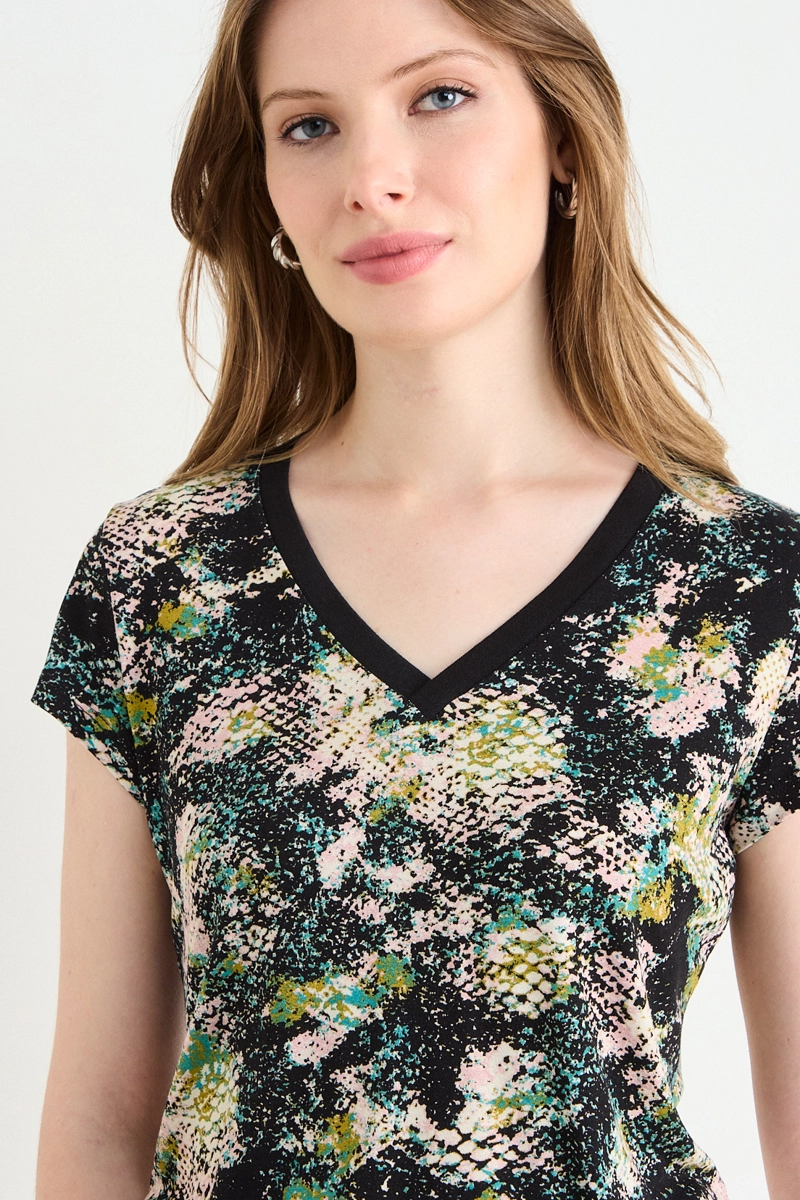 POLERA FULL PRINT NEGRO MUJER ASH - 2