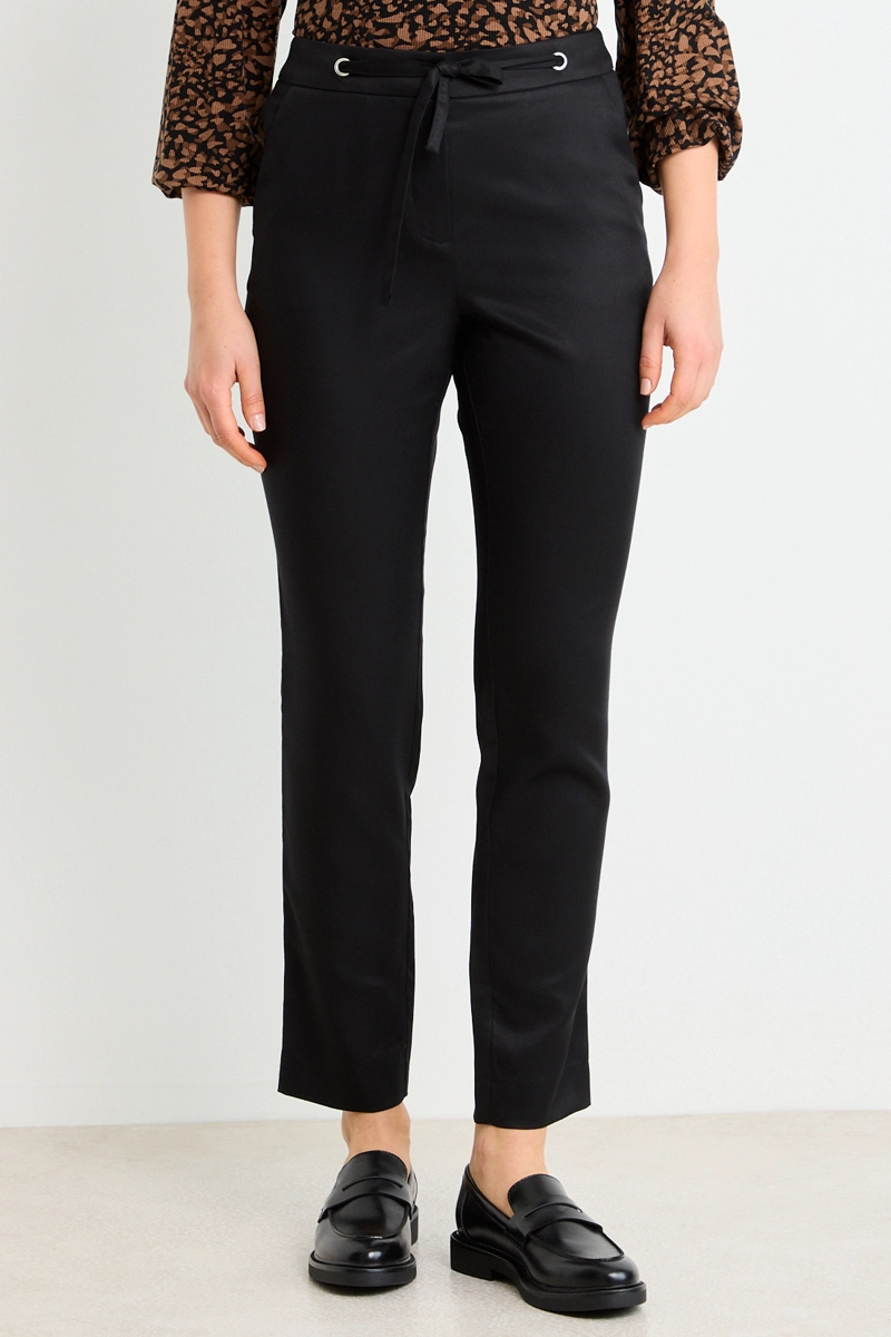 PANTALON LISO NEGRO MUJER ASH - 2