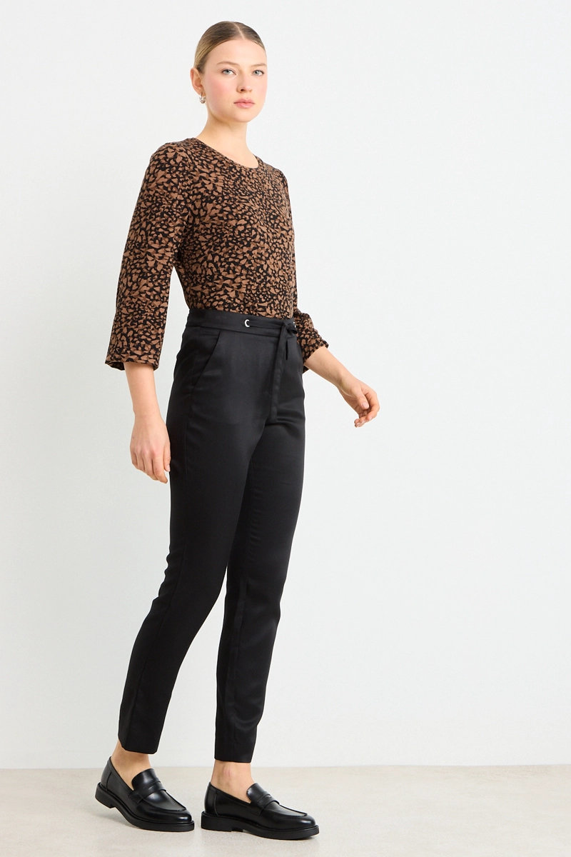 PANTALON LISO NEGRO MUJER ASH - 5