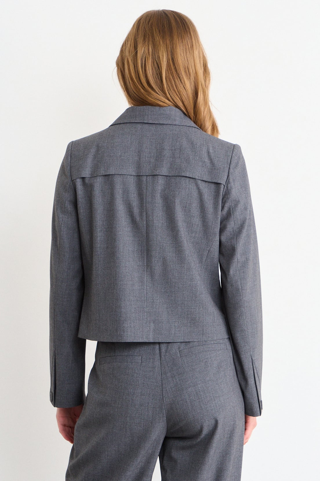 BLAZER LISO GRIS MUJER IO - 3