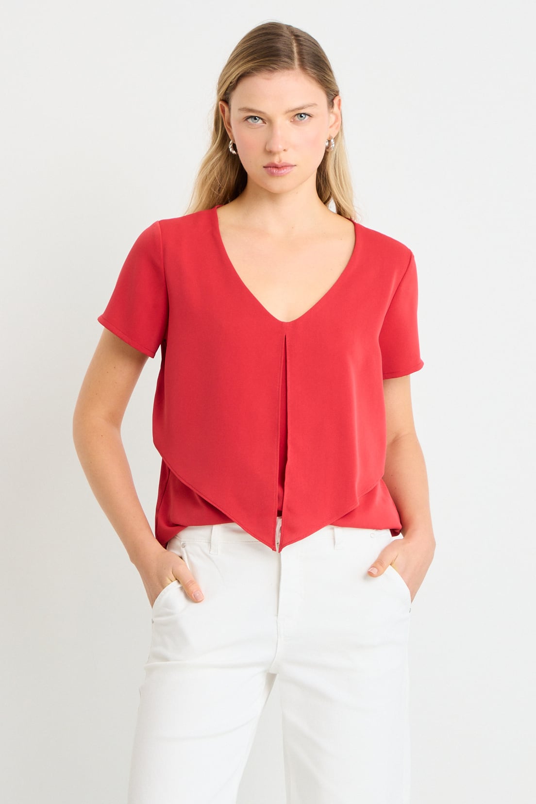 BLUSA LISA ROJO MUJER ASH - 1