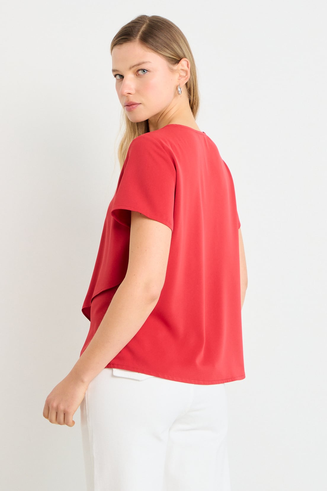 BLUSA LISA ROJO MUJER ASH - 3