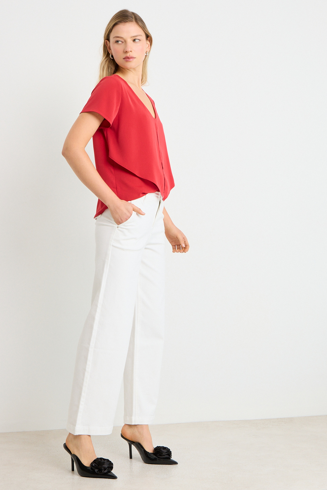 BLUSA LISA ROJO MUJER ASH - 5