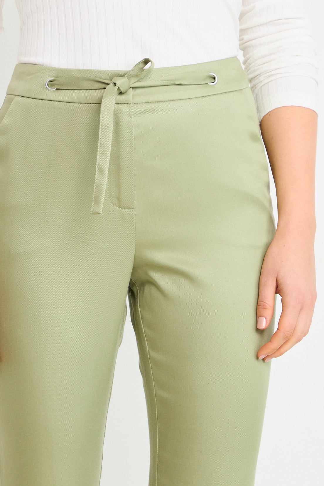 PANTALON LISO VERDE OLIVA MUJER ASH - 3