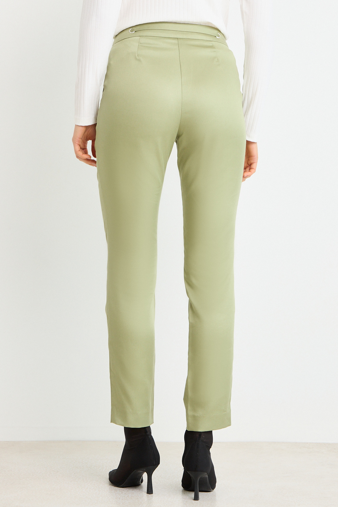 PANTALON LISO VERDE OLIVA MUJER ASH - 4