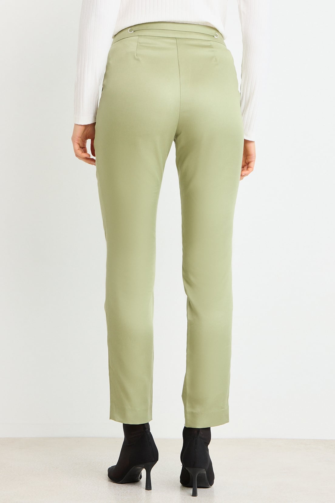 PANTALON LISO VERDE OLIVA MUJER ASH - 4