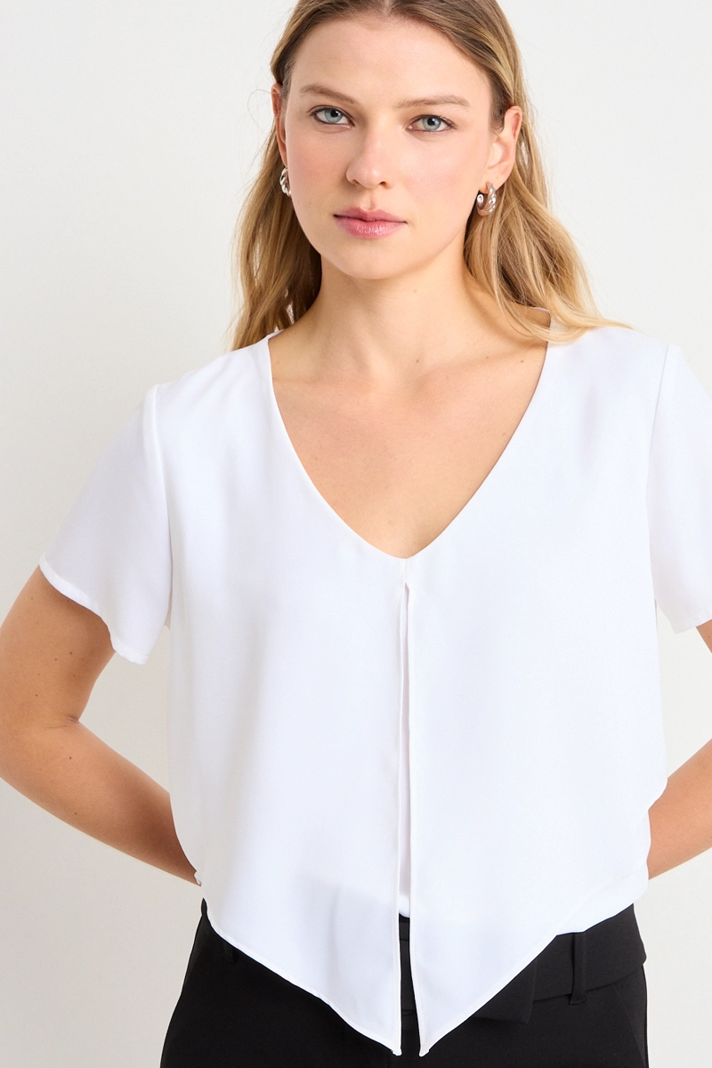 BLUSA LISA CRUDO MUJER ASH - 1